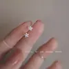 Brincos de Floco de Neve Femininos Elegantes Nicho Brincos Sentido Avançado Leve Luxo Aniversário Presente de Natal para Meninas