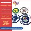 Adesivo de Tecido Redondo para Uniforme Estudantil Campus Uniforme de Aula Uniforme de Equipe Carimbo de Impressão logo Processamento de Carimbo Acessórios para Vestuário Adesivo Mágico