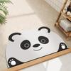 Alfombrilla absorbente de barro de diatomeas para baño con dibujos animados de forma especial, para puerta de inodoro, de secado rápido, resistente al desgaste, suave, antideslizante