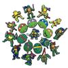 Serie Tortugas Ninja Dibujos Animados Lindo Zapatos con Agujeros Zapatos Flor Hebilla para Zapatos PVC Pegamento Suave Venta al por Mayor Accesorios para Zapatos de Jardín Joyería