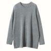 Suéter de punto de cachemira para mujer, nuevo jersey holgado de cuello redondo, jersey holgado, jersey de otoño/invierno 2024