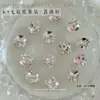 Decoraciones para Uñas con Pedrería Acabado Blanco K9, Pedrería Ovalada sin Base Hielo Azúcar Deslumbrante de Alta Gama, Accesorios de Pedrería para Uñas de Lujo Ligero