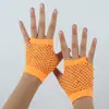 Guantes Cortos de Fiesta con Pedrería Cruzados Europeos y Americanos de Red con Agujeros para Verano Guantes de Malla Sexy para Mujer