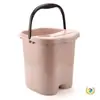 Cubo para Pediluvio para Uso en Casa, Portátil, Profundizado, Estilo Regalo, Con Cuatro Ruedas, Masaje, Ampliado, Engrosado, Tina de Plástico para Spa de Pies