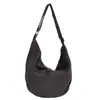 Bolso Coreano Tipo Empanada 2025 Nuevo Gran Capacidad Color Sólido Simple Bolso Cruzado Versátil Casual para el Trabajo Bolso de Hombro