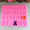 Molde de silicona para chocolate con 26 letras mayúsculas en inglés, hecho a mano, para tartas, herramienta para dulces con forma de huevo