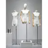 Maniquí de medio cuerpo para tienda de ropa, modelo de traje para hombre, atrezo, maniquí de cuerpo entero envuelto en tela, soporte de exhibición, muñeca femenina para escaparate