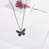 Collar con Colgante de Gota de Agua de Zircón para Mujer Verano Lujo Ligero Diseño Nicho Geométrico Cadena Clavícula Acero Titanio Nuevo Estilo 2024