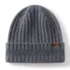 Gorro de Punto Canalé Cálido de Cachemir para Otoño e Invierno Versátil Protección para las Orejas Gorro de Lana a Prueba de Frío Gorro de Punto Simple