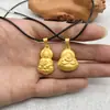 Colgante antiguo de Guanyin Buda para hombre y mujer, tendencia china, collar de Buda chapado en oro para mujer, oro de arena de Vietnam seguro, transmisión en vivo