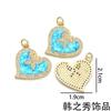 Europa y Estados Unidos Aobao transfronterizo Oro de 18 quilates Corazón de durazno Amor Mariposa Colgante Collar Accesorios DIY Cadena clavicular Personalidad ins