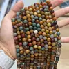 Pedras soltas de jade colorido da Mongólia, contas redondas coloridas de pedra colorida Alashan multicolorida, pulseira DIY, colar e acessórios de joias