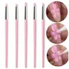 Bolígrafo para Uñas Bolígrafo de Silicona para Presionar Set de 5 Piezas Polvo de Cristal Pegamento para Esculpir Pegamento para Extensiones Presionador de Polvo para Estampado de Puntos y Perlas