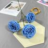 Simulación de 3 rosas de cabeza 3 rosas de cabeza grande rosa concubina imperial rosa individual decoración de camino de boda hotel arreglo floral de flor falsa flor