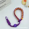 Lanyard Tejido Popular Europeo Transfronterizo Ajustable para Teléfono Estilo Ins Simple Pulsera Corta Gruesa Antiperdida