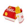 Caixa de batatas fritas dobrável grátis caixa descartável personalizada para viagem embalagem de batatas fritas caixa para lanche de grau alimentício caixa de pipoca
