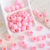 Cor Dopamina Cor Sólida Acrílico Furo Grande Contas Soltas Pulseira DIY Corrente de Celular Pingente Material para Miçangas Acessórios