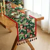 Caminho de Mesa Americano de Natal Luxo Leve High-End Longo Pano de Mesa de Jantar Cobertura Decorativa para Festa de Feriado Pano Decorativo Pano de Mesa de Café Venda por Atacado