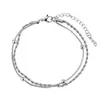 Pulsera para Mujer Color Oro 18K Cuadrado Pequeño Acero Inoxidable 304 Pulsera No se Desvanece Ligera Estilo de Lujo Alto Gama Stcb