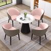 Conjunto de Mesa de Negociação de Ardósia e Cadeiras para Bares, Cafés, Mesas de Jantar, Balcões de Recepção de Escritório, Áreas de Recepção, Mesas e Cadeiras Comerciais de Lazer