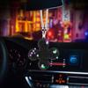 Nuevo colgante para coche de alto valor con incrustaciones de diamantes, colgante de trébol de cuatro hojas, colgante para coche, accesorio para espejo retrovisor de coche
