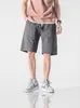 Calça esportiva casual de cor sólida, estilo verão moderno e soltinho, shorts de cinco pontos estilosos, shorts casuais estilo workwear de Hong Kong