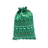 Bolsillo de arpillera con cordón de Navidad Bolsita para el día de Nochebuena para manzanas Caja de regalo para dulces y bocadillos navideños Bolsa de regalo Al por mayor