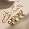 Pendientes Estilo Europeo y Americano Wanxing para Mujer, Varios Estilos con Colgantes de Circonita Blanca, Pendientes Multipar Transfronterizos, Al por Mayor en Stock
