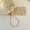 Collar de piedra rosa para mujer, nueva primavera 2024, cadena de clavícula de piedra natural, collar de cuentas de alta calidad con nicho