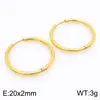 Pendientes Redondos Europeos y Americanos Transfronterizos de Acero Inoxidable 18K Diseño de Nicho Pendientes de Aro Versátiles Japoneses y Coreanos para Hombres y Mujeres