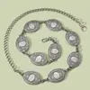 Nova Corrente de Cintura Retrô Boêmia para Mulheres com Gravação Oval Design de Estilo Étnico Cinto para Mulheres afinarem e afinar a cintura