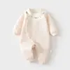 Macacão Quente para Bebê Macacão Sem Ossos de Outono e Inverno para Bebê Macacão Acolchoado de Três Camadas para Recém-Nascido Macacão para Crianças