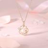 Collar de perlas Camelia Jinhongyu para mujer plata de ley 925 nicho Mori estilo coreano cadena de clavícula de flores combinable