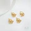 Fuerte Galvanoplastia Chapado en Oro de 14K Vida Marina Caracola Medusa Colgante DIY Pulsera Hecha a Mano Joyería para Orejas Colgante Accesorios