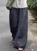 Nuevos pantalones de cuadros relajados vintage de principios de otoño para mujer, de cintura alta, adelgazantes, de pierna ancha fluidos, pantalones casuales de ocio