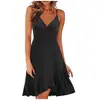 Vestido de Verano 2025 de Amazon para Mujer, Sexy, de Moda, con Cuello en V, Tirantes, sin Mangas, Espalda Descubierta, con Vendaje, Estampado, de Corte Amplio