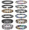 Pulsera de Cuentas Budistas Pulsera Elástica de Cuentas Magnéticas para Yoga Joyería de Venta Caliente Transfronteriza Pulsera Joyería de Piedra de Galo Negro