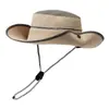 Sombreros de Sol de Ala Ancha de Verano para Hombres y Mujeres, Sombreros de Protección Solar de Secado Rápido, Sombreros con Cordón para Acampar, Senderismo al Aire Libre y Pesca