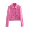 Dropshipping Transfronterizo Europeo y Americano Camisa Casual de Lana Suave para Mujer Abrigo de Lana Top Moda Otoñal para Mujer de Comercio Exterior Europeo y Americano