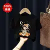 Roupa Casual Versátil da Moda 100% Algodão Novo Estilo 2026 para Crianças Maiores, Camiseta Fofa, Camiseta de Manga Curta para Meninas