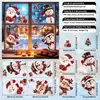 Pegatinas navideñas de vinilo electrostático de dibujos animados transfronterizas: Papá Noel, muñeco de nieve, renos, pingüino - decoraciones para ventanas y cristales para las fiestas, sin adhesivo