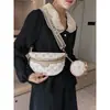 Bolsa da moda feminina 2025 nova moda estilo ocidental carta bolsa de peito casual all-match bolsa de ombro crossbody bolsa pequena