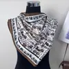 Pañuelo Triangular de Seda para Mujer, Nuevo Estilo Primavera y Verano, Pañuelo de Seda Estampado Retro, Chal Versátil, Pañuelo de Protección Solar, Moderno y Elegante