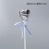 Laço de Fita Amor Pirulito Lantejoula Bola Decoração de Bolo de Aniversário Enfeites Plug-in Mesa de Sobremesas de Festa Popular na Internet