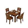 Mesa de Jantar e Conjunto de Cadeiras Totalmente em Madeira Maciça Mesa Quadrada Chinesa Mesa Quadrada Pequena para Casa Mesa de Jantar em Tronco Mesa Quadrada Simples Moderna Mesa dos Oito Imortais