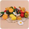 Suministros para bebé nuevos, dibujos animados de frutas, cuentas de silicona, cadena de chupete creativa para DIY, pulsera, juguete, accesorios para mordedor
