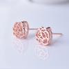 Zhenrong Amazon Mais Vendidos Brincos de Diamante Rosa Europeus e Americanos sA Zircônia Super Brilhante Moda Simples Brincos de Noivado