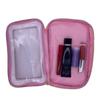 Bolsa de Cosméticos à Prova de Umidade e Impermeável com Janela Transparente, Estilo Bolsa de Mão, para Higiene Pessoal, Tecido Oxford Moderno e Simples