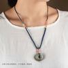 Cuerda colgante hecha a mano, cordón de alta calidad, hebilla de seguridad de jade, collar con colgante de jade, cuerda simple para hombres y mujeres, estilo antiguo