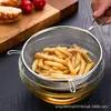 Filtro de Harina de Acero Inoxidable para Hornear Tamiz Filtro de Malla para Leche de Soya Colador de Cocina Malla Binaural Fugas Malla de Fritura para Snacks y Papas